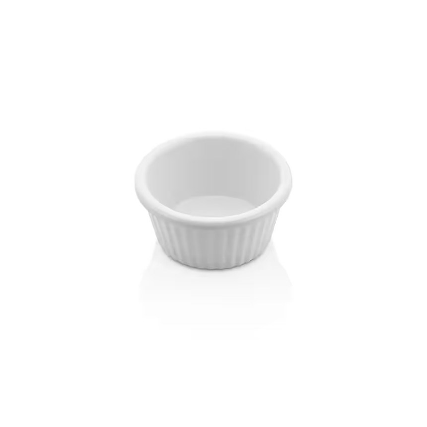 Thermoset Ribbed Ramekin Ø 5,8 cm 30 ml - Porselen Beyazı-Sosluk, Reçellik ve Şişeler - Demasan
