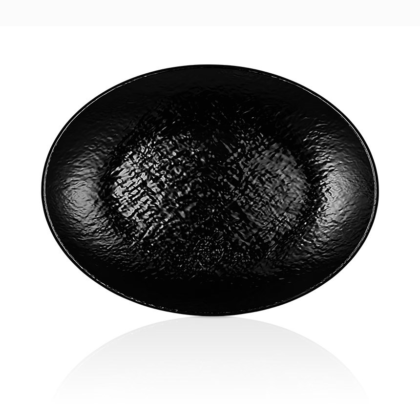 Thermoset Tilda Siyah Oval Servis Tabağı 49 x 36,5 cm - Siyah-Sunum Tabakları ve Kaseler - Demasan
