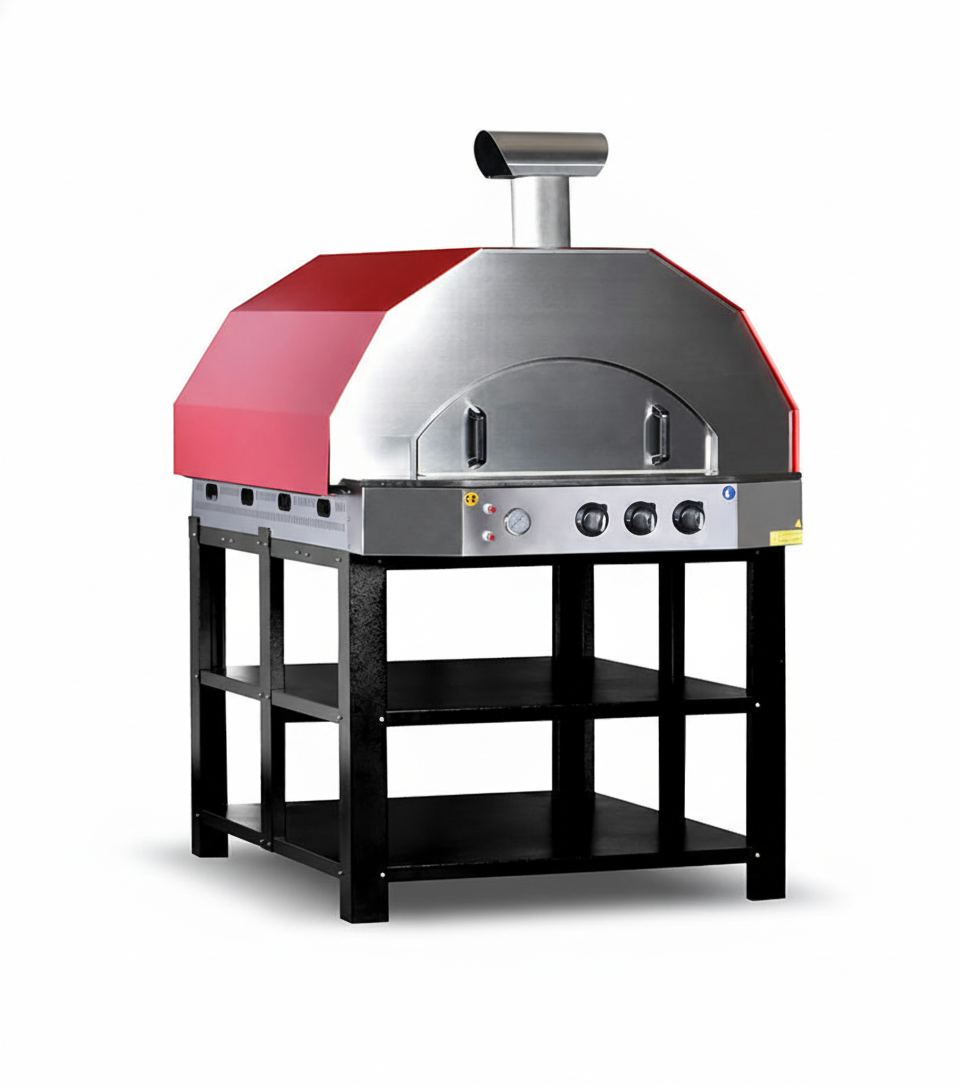 TTFG-127 Profesyonel Gazlı Taş Tabanlı Pizza / Lahmacun Fırını (12 Adet)