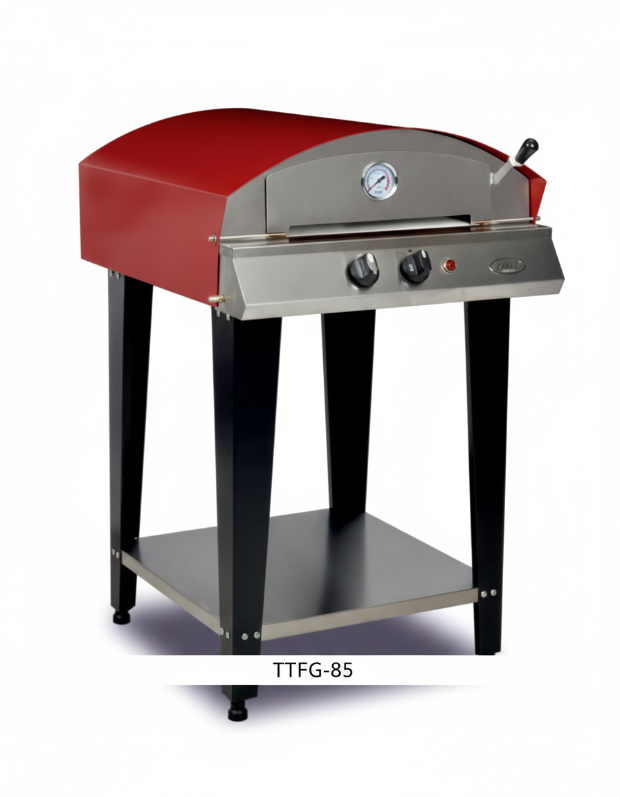 TTFG-85 Setüstü Gazlı Taş Tabanlı Pizza / Lahmacun Fırını (4 Adet)
