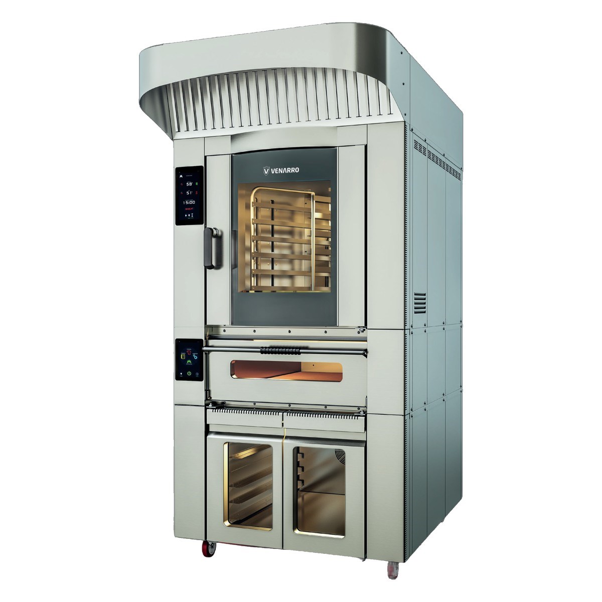Venarro Ranevor DEF-KD Dönerli Kombine Fırın, 7+2 Tepsi (40x60 cm), Dokunmatik Ekran, Elektrikli-Commercial Patisserie Ovens - Demasan
