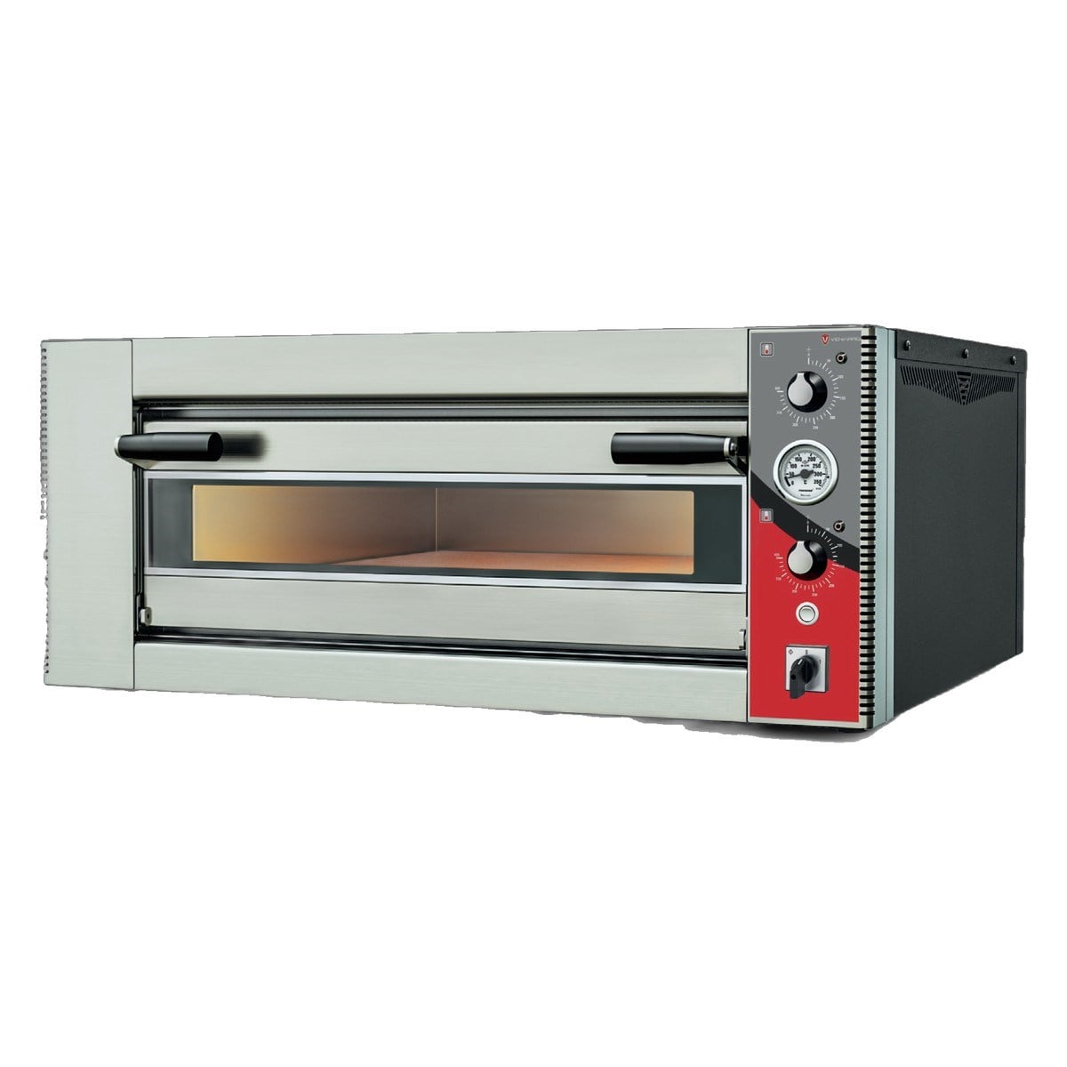 Venarro Vezzola DYP-5 Tek Katlı Pizza Fırını, 5 x Ø25 cm veya 4 x Ø30 cm Pizza, Manuel, Elektrikli-ELEKTRİKLİ PİZZA FIRINLARI - Demasan
