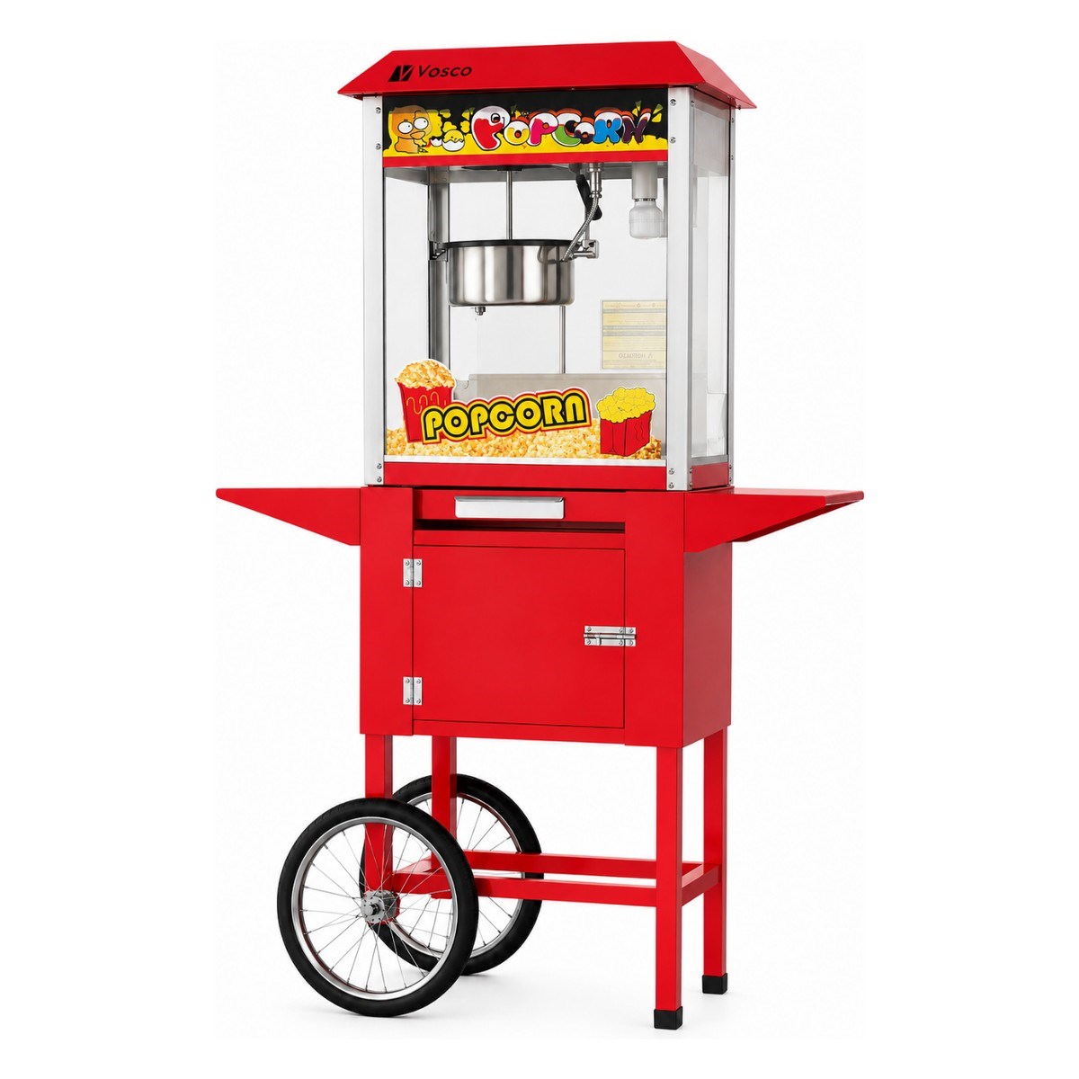 Vosco VJY-826 Arabalı Otomatik Patlamış Mısır Makinesi-MISIR VE POPCORN MAKİNELERİ  - Demasan
