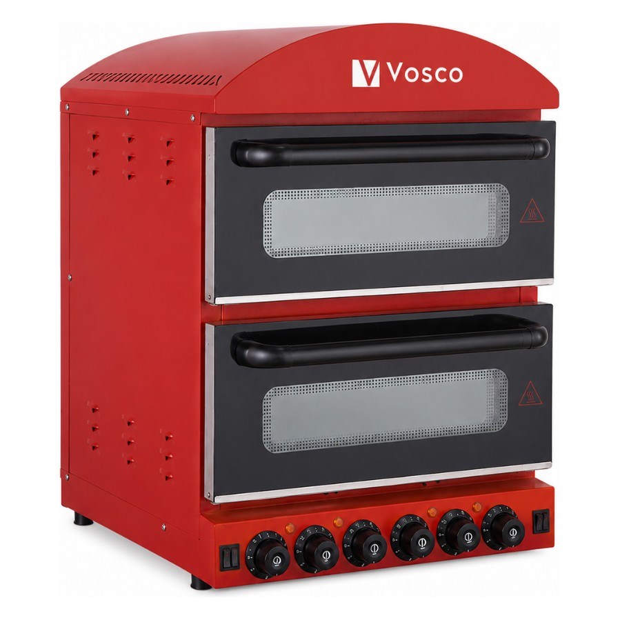 Vosco VZM-H2 Çift Katlı Elektrikli Pizza Fırını-ELEKTRİKLİ PİZZA FIRINLARI - Demasan
