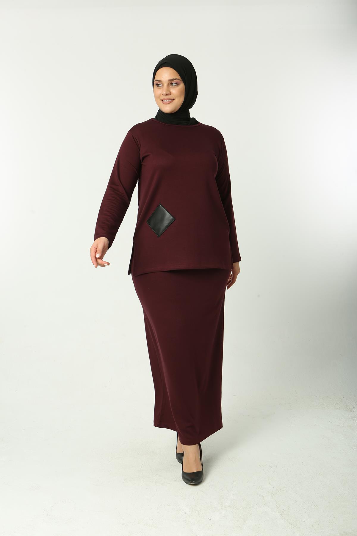 Etekli Takım Bordo