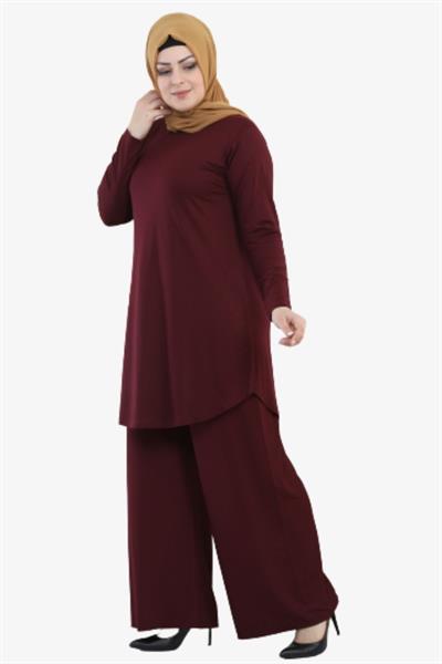 Bordo Turlu Viskon Penye Takım