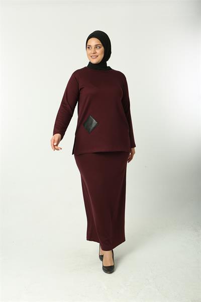 Etekli Takım Bordo