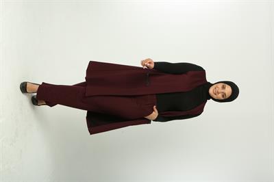 Yelek Pantolon İkili Takım Bordo