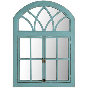 Sapelli Dekoratif Pencere Ayna