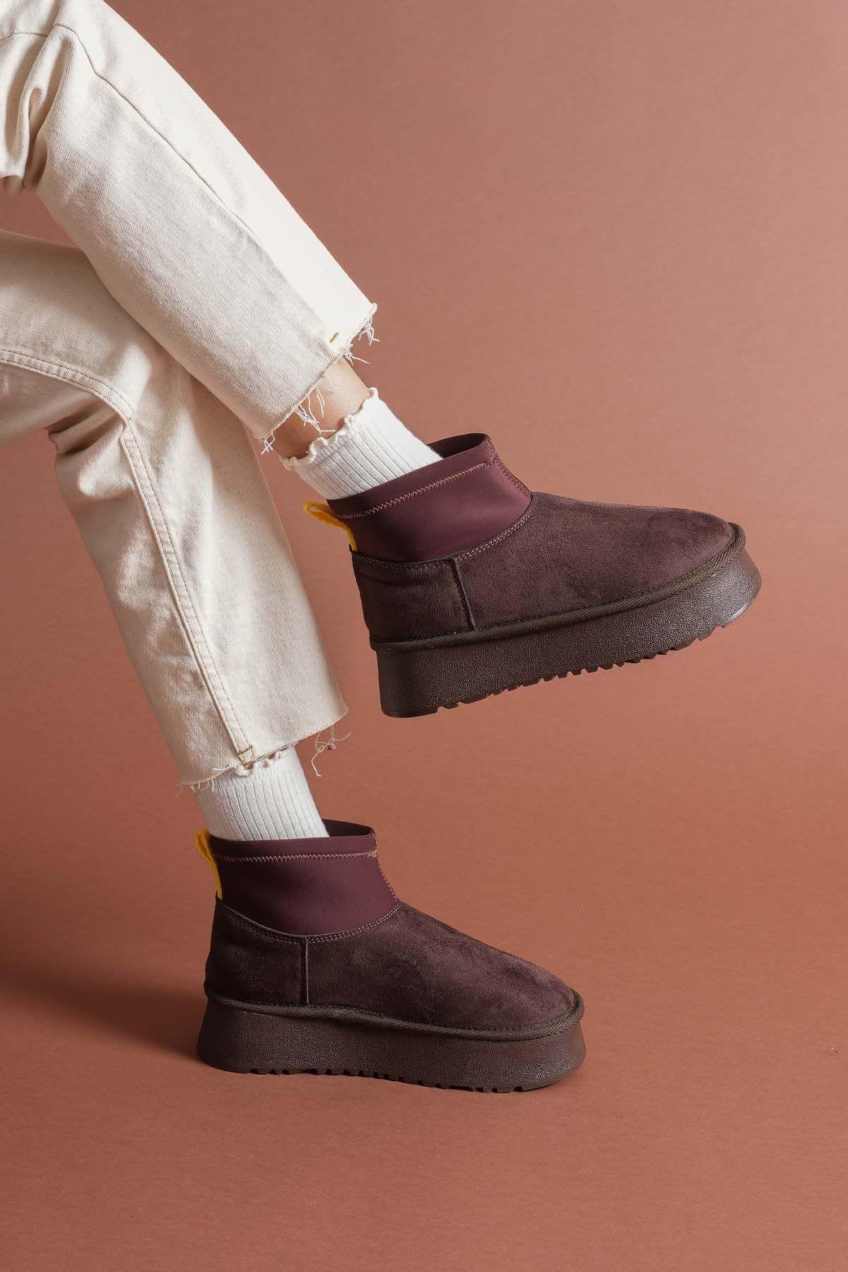 Cuen Kahverengi Süet Bot