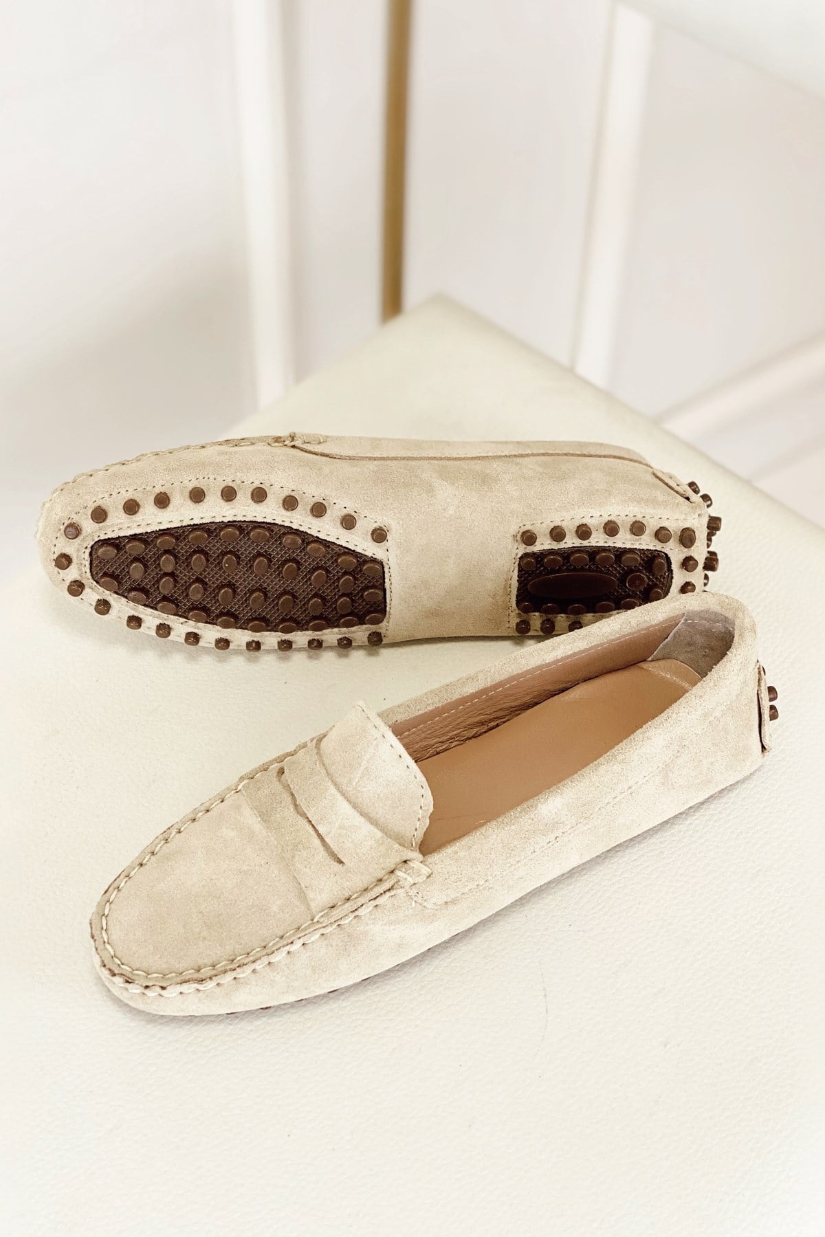 Feed Bej Hakiki Süet Babet