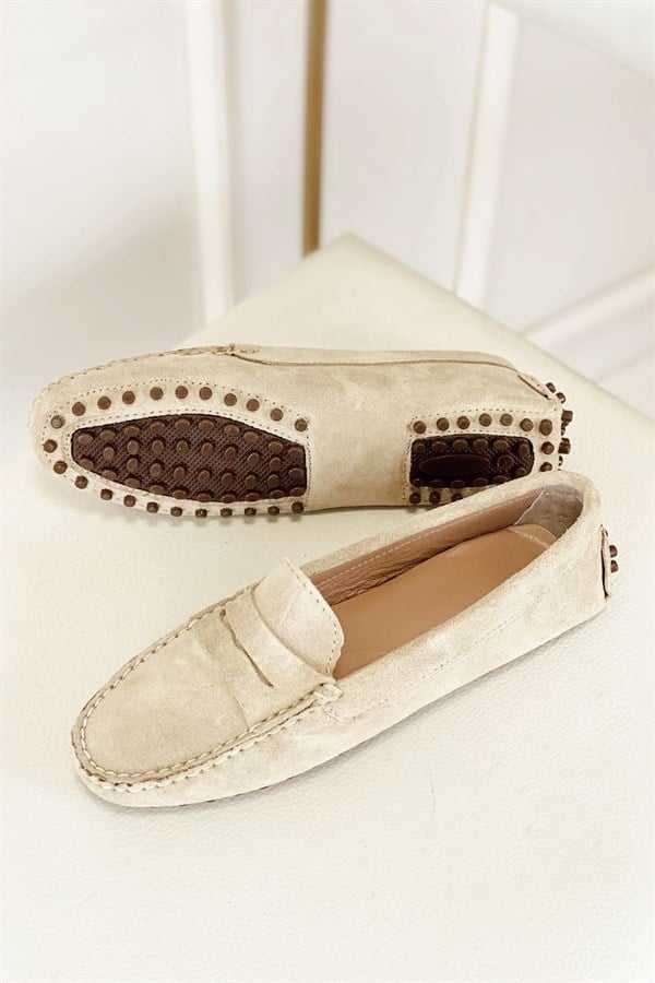 Feed Bej Hakiki Süet Babet