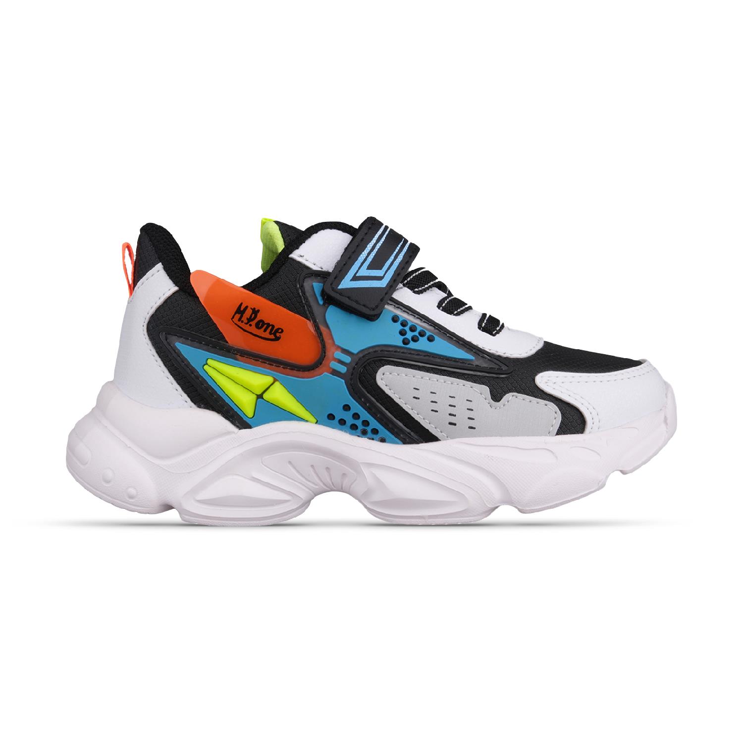 Büyük Çocuk Bağcıklı / Velcro Beyaz-Mavi Sneaker