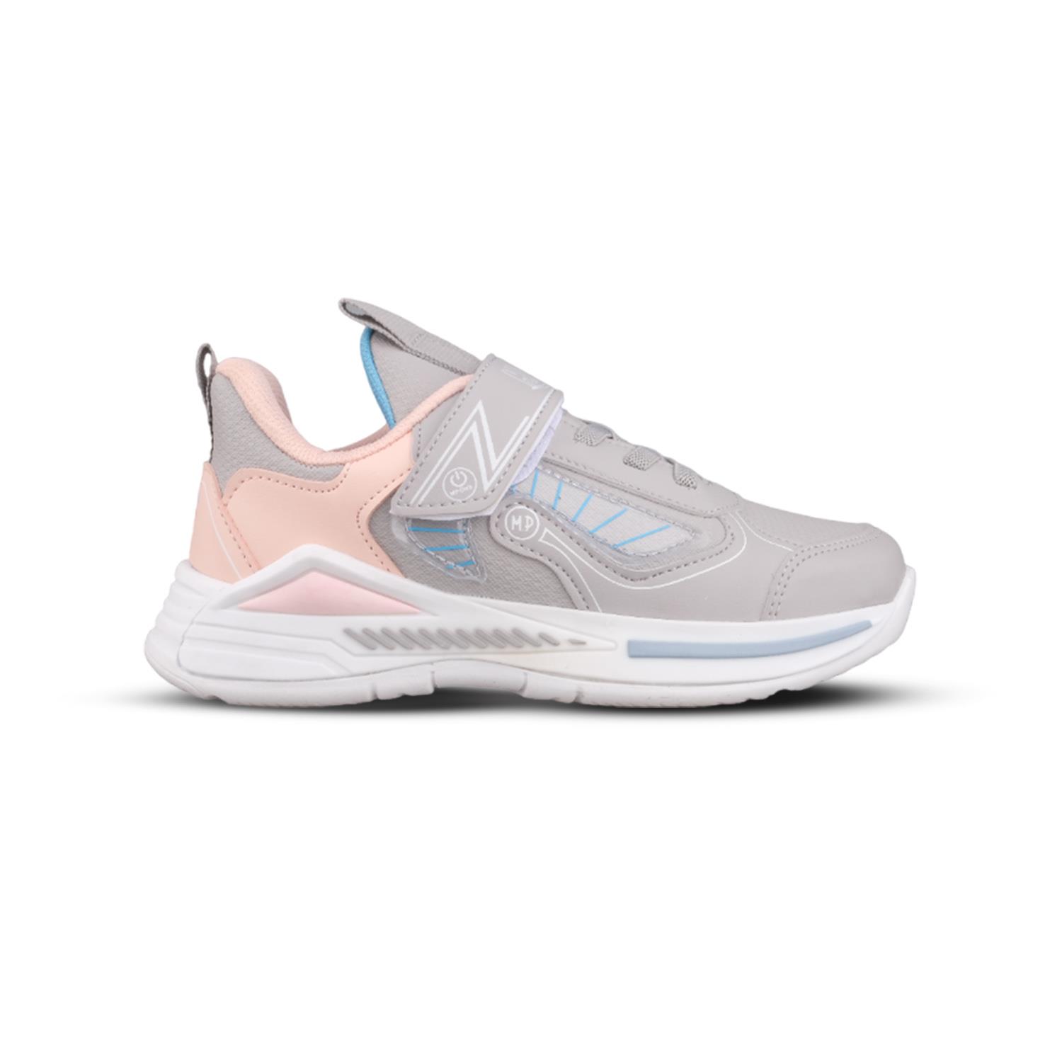 Büyük Çocuk Bağcıklı / Velcro Gri Sneaker