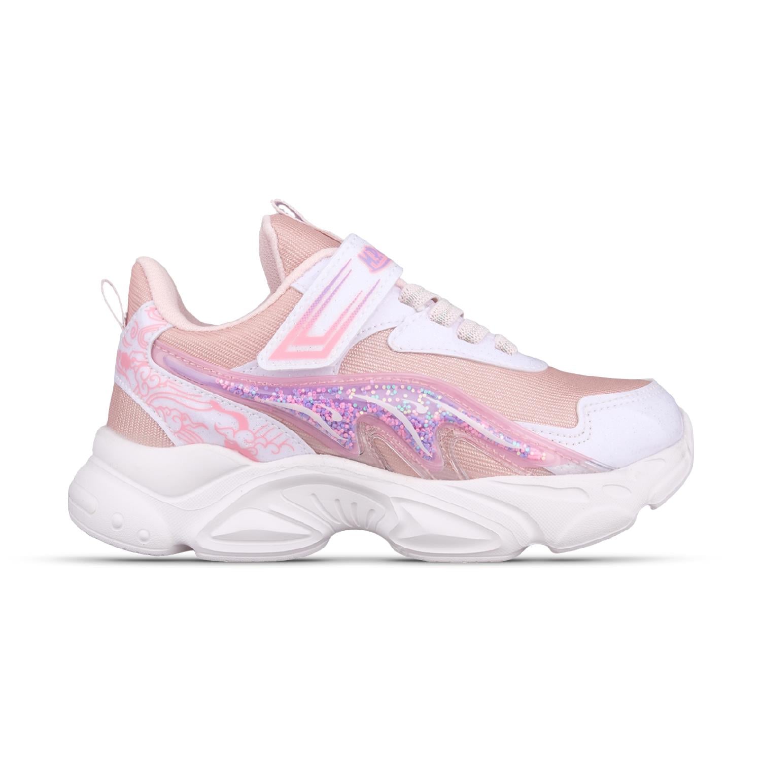 Büyük Kız Çocuk Bağcıklı / Velcro Somon Sneaker