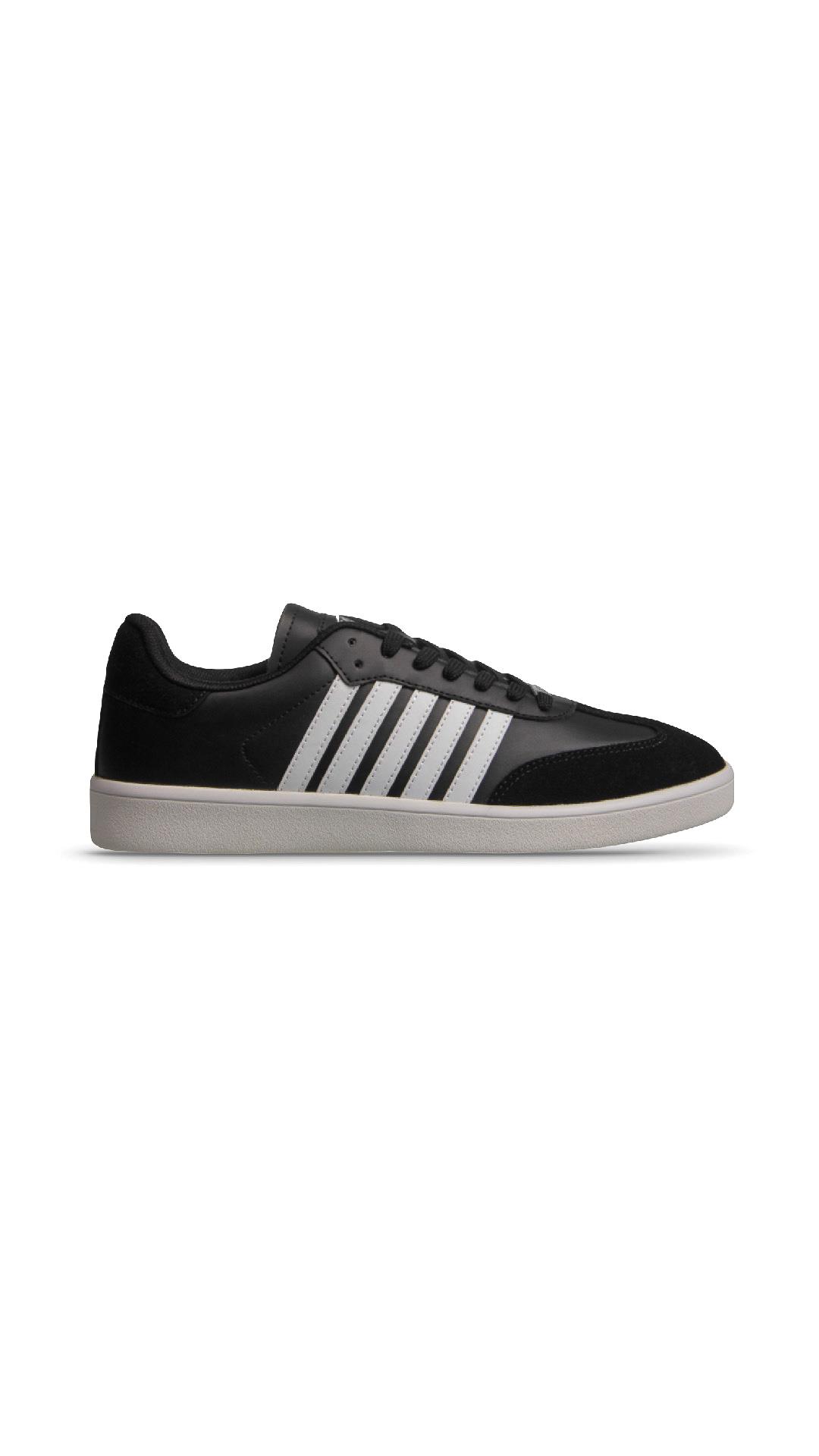 Erkek Bağcıklı Siyah-Beyaz Sneaker