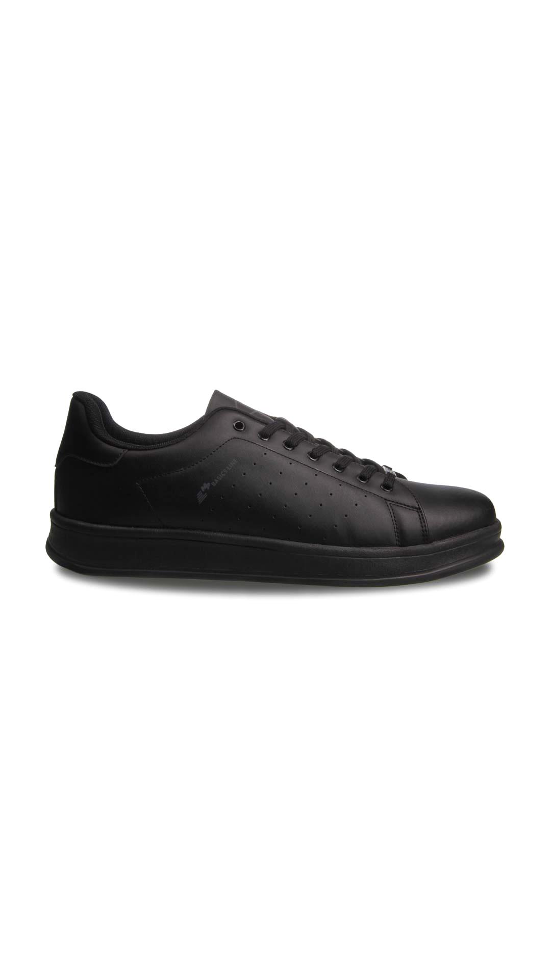 Erkek Bağcıklı Siyah Sneaker