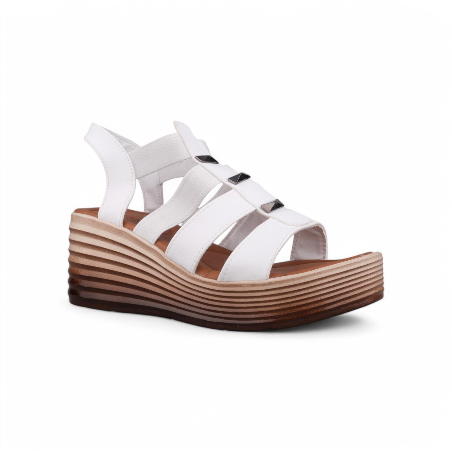 Günlük Sandalet - Beyaz, Deri