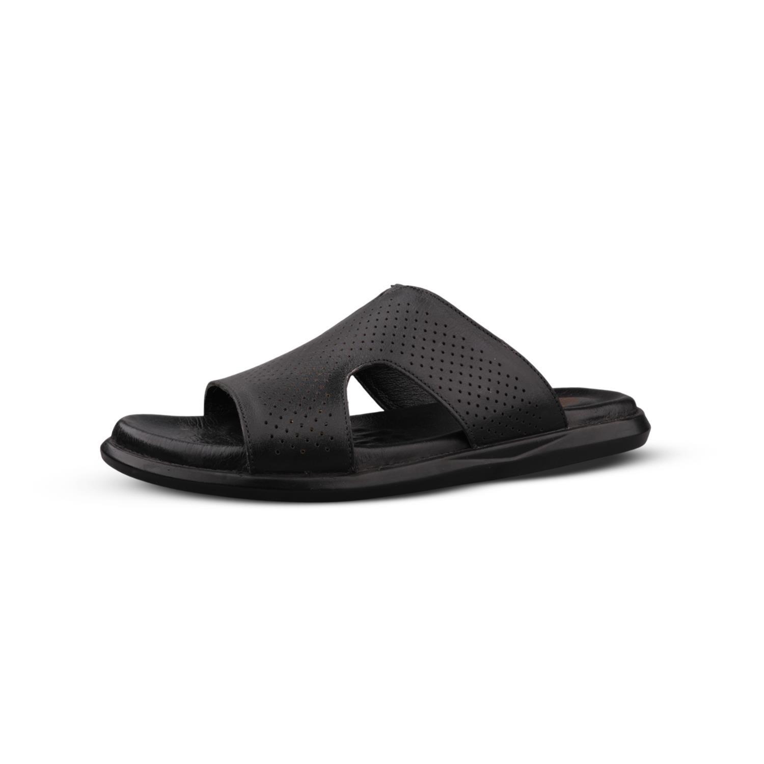 Günlük Terlik - Siyah, Deri