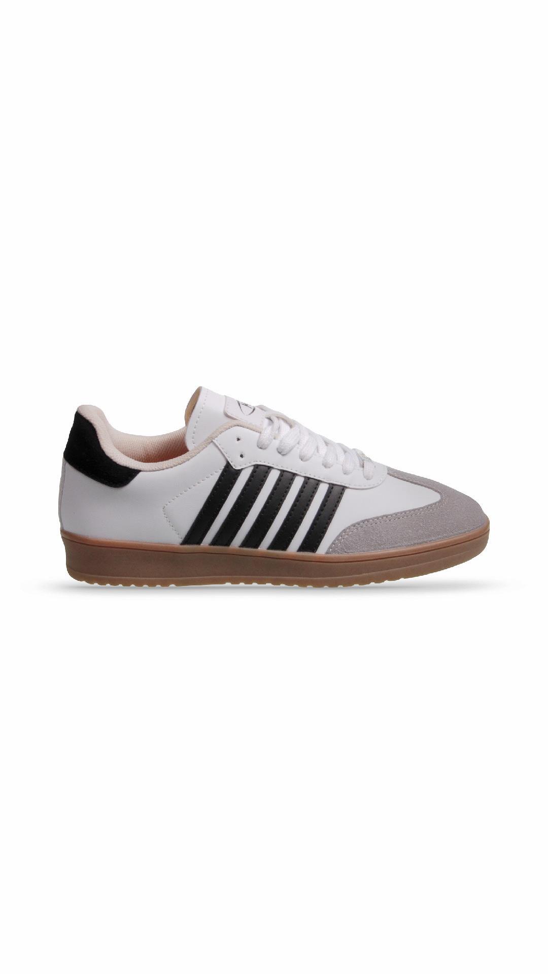 Kadın Bağcıklı Beyaz-Siyah Sneaker