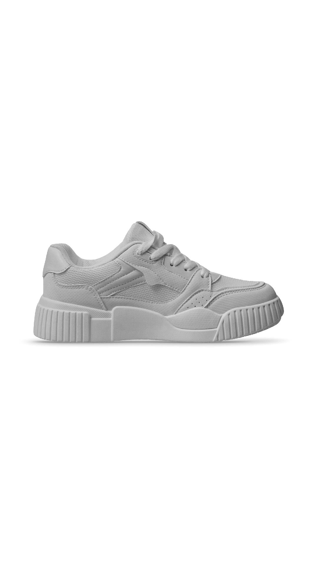 Kadın Bağcıklı Beyaz Sneaker