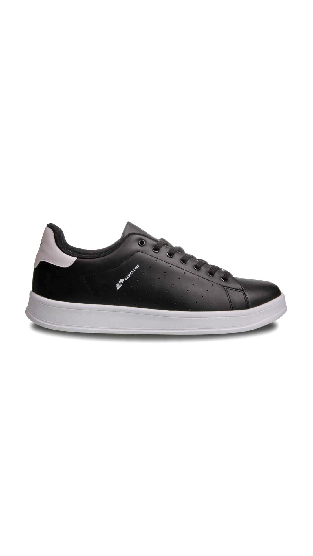 Kadın Bağcıklı Siyah-Beyaz Sneaker