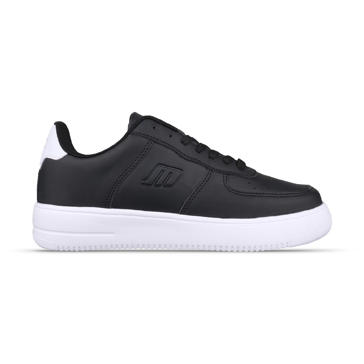 Kadın Bağcıklı Siyah-Beyaz Sneaker