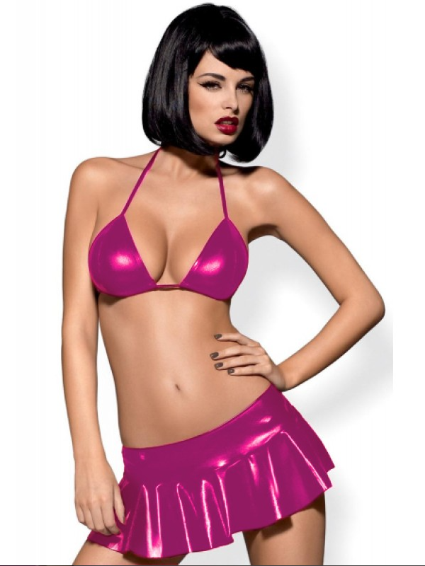 Tegan Fantezi Pembe Mini Etekli Seksi SütyenTakım Seksi İç Giyim TG279094