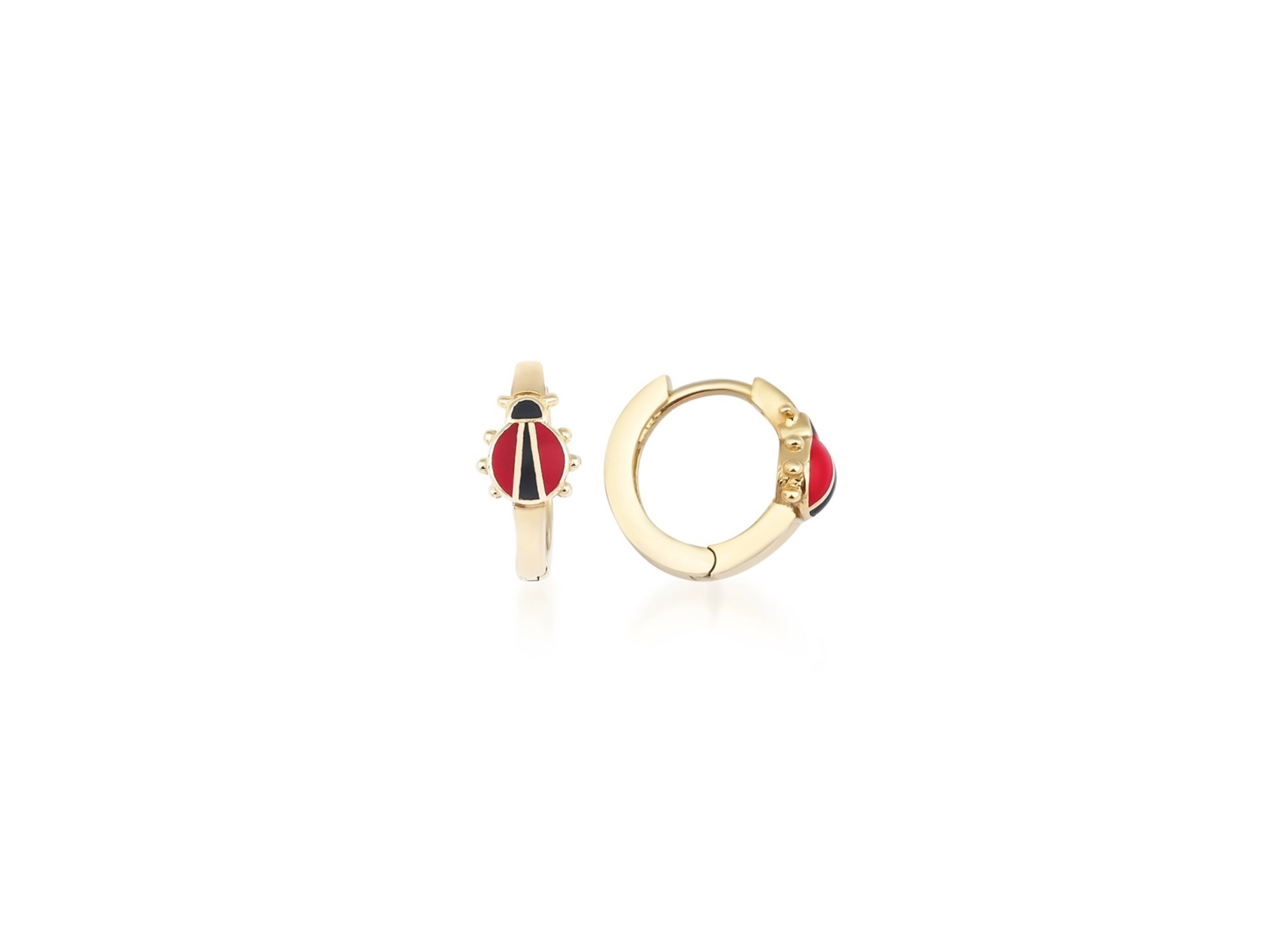 Nino Ladybug Kids Gold Earrings