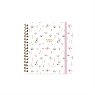 Keskin 19*21 Sert Kapak Spiralli Süresiz Ajanda - Bloom