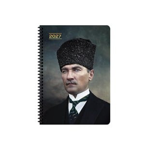 Keskin 2027-17*24 Atatürk Günlük Spiralli Ajanda - Başkomutan