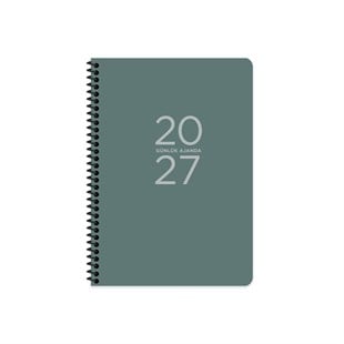 Keskin 2027-17*24 Spiralli Günlük  Ajanda - Yeşil