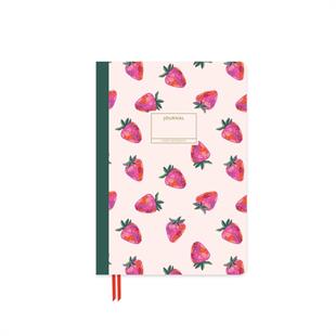 Limited Edition A5 Ciltli Not Defteri - Painterly Strawberries