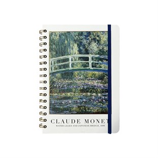 Limited Edition A5 Spiralli Sert Kapak Not Defteri - Monet