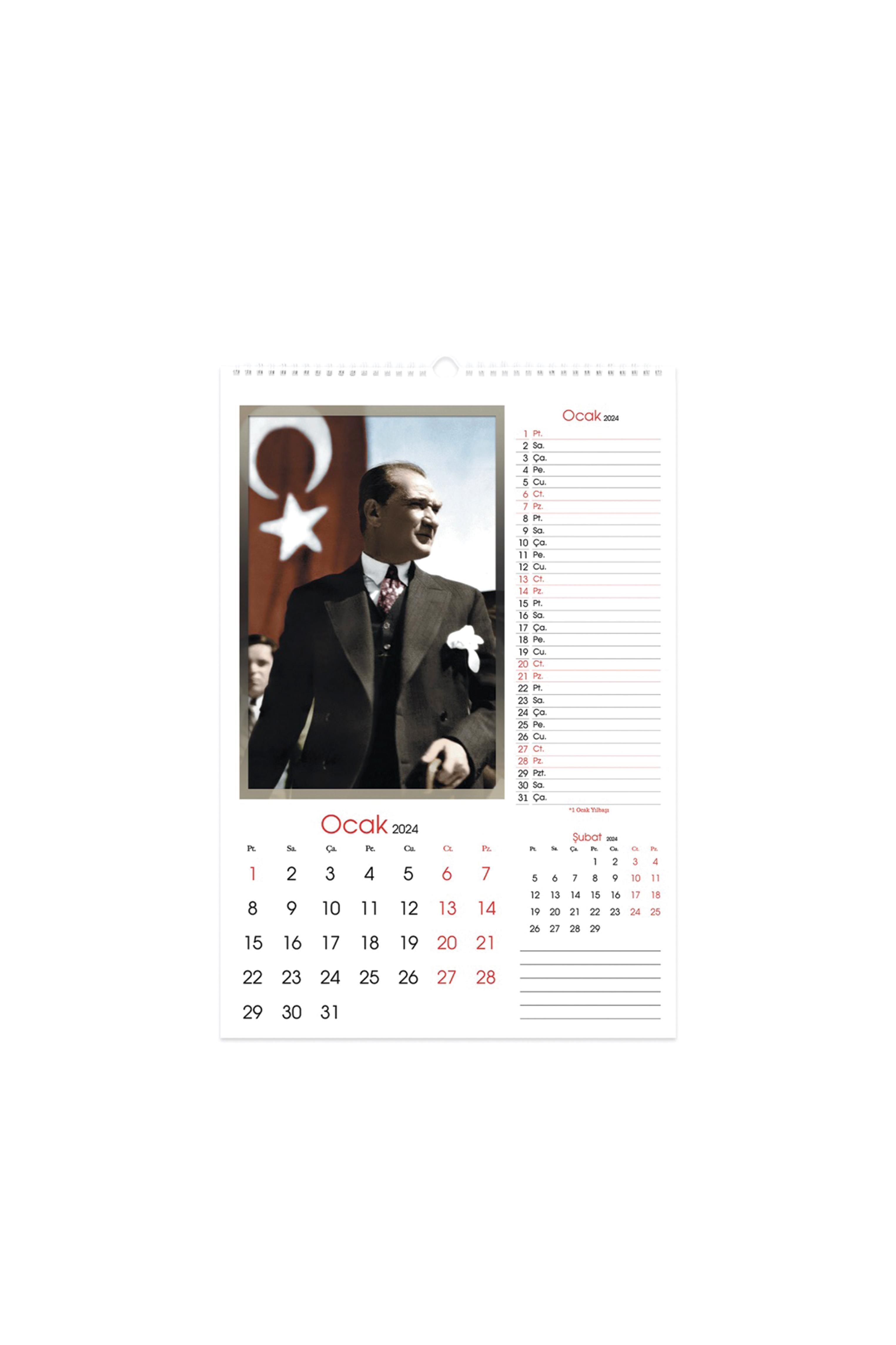 Keskin Color 2024 Duvar Takvimi Atatürk 31x43