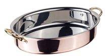 25*17 CM MULTIMETAL BAKIR SERİSİ OVAL DERİN TENCERE