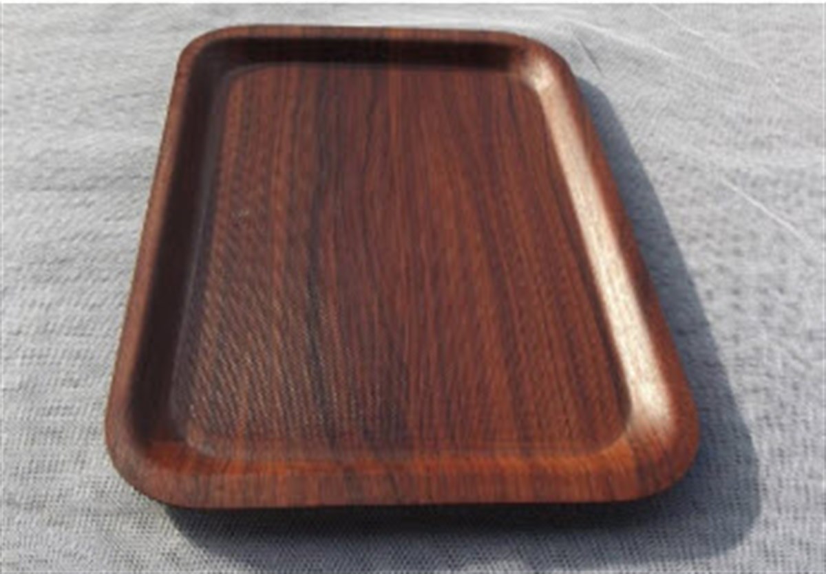 32x44 Cm KAYMAZ AHŞAP DESENLİ TEPSİ