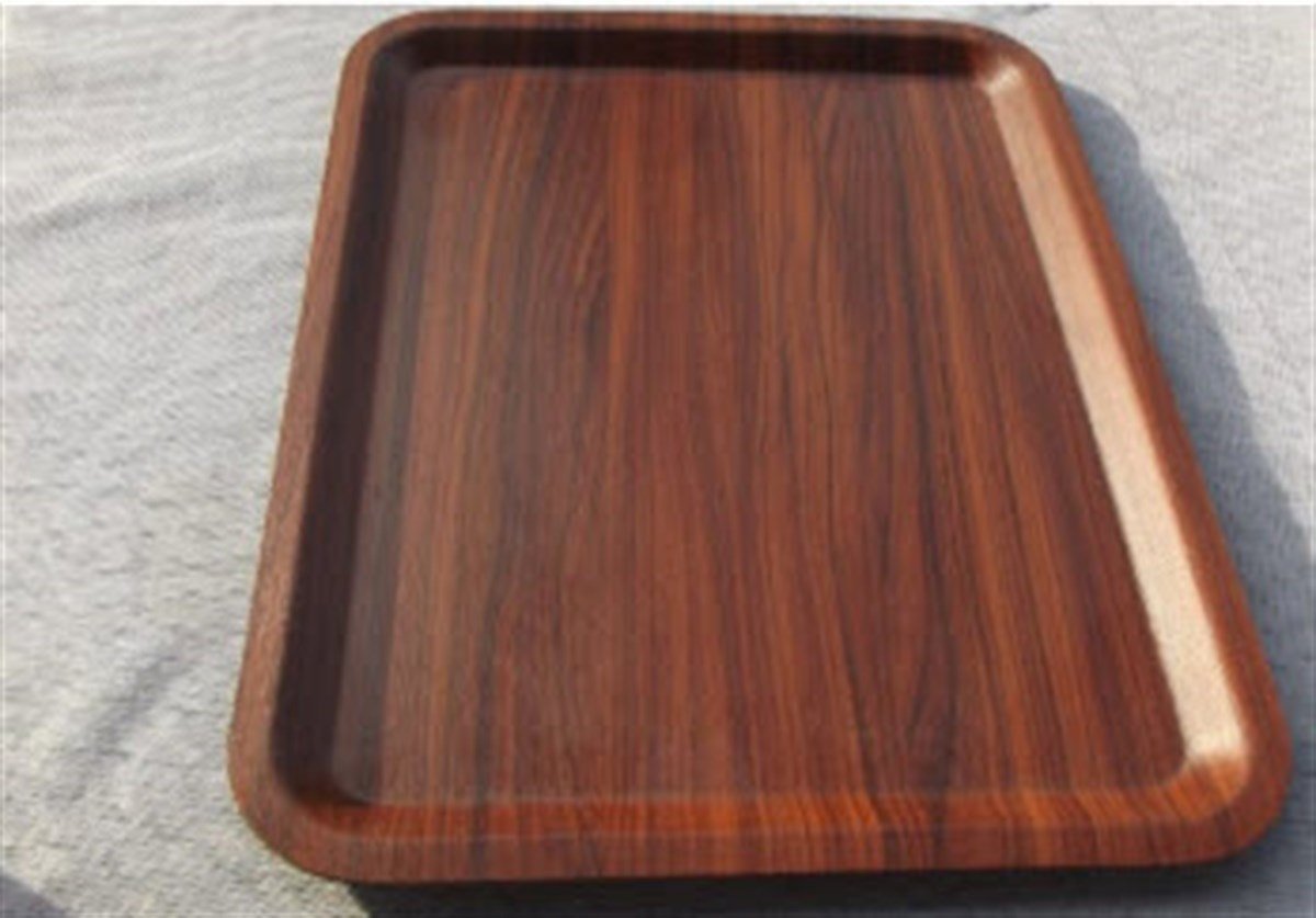 37x53 Cm KAYMAZ AHŞAP DESENLİ TEPSİ (Eko)