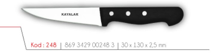 ABS SAPLI ÇUBUK ÇELİK 0 NO KASAP BIÇAĞI