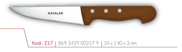 ABS SAPLI ÇUBUK ÇELİK 1 NO PİŞMİŞ ET BIÇAĞI