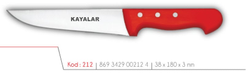 ABS SAPLI ÇUBUK ÇELİK 3 NO ÇİĞ ET BIÇAĞI