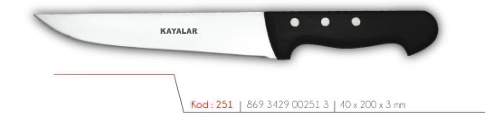 ABS SAPLI ÇUBUK ÇELİK 4 NO KASAP BIÇAĞI