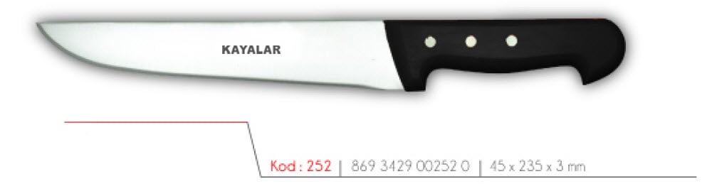 ABS SAPLI ÇUBUK ÇELİK 5 NO KASAP BIÇAĞI