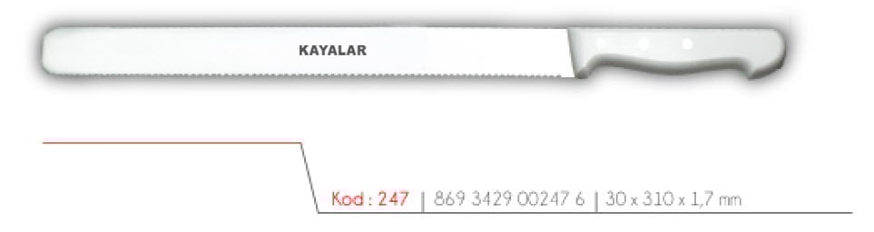 ABS SAPLI ÇUBUK ÇELİK DİŞLİ PASTA BIÇAĞI