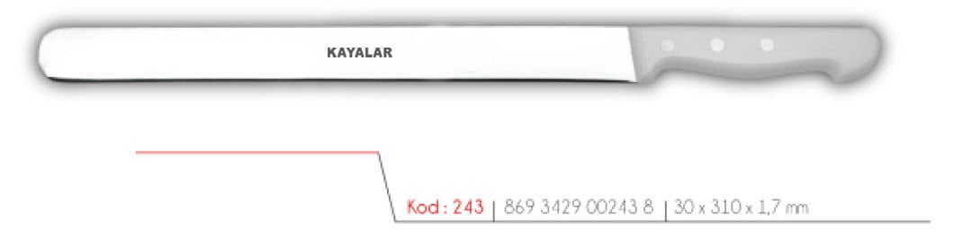 ABS SAPLI ÇUBUK ÇELİK DÜZ PASTA BIÇAĞI