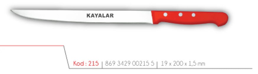 ABS SAPLI ÇUBUK ÇELİK FLATO ÇİĞ ET BIÇAĞI