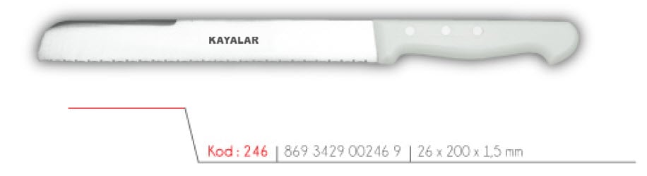 ABS SAPLI ÇUBUK ÇELİK KÜÇÜK BOY DİŞLİ EKMEK BIÇAĞI