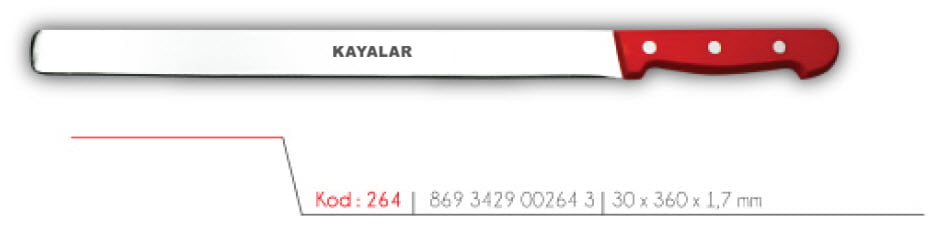 ABS SAPLI ÇUBUK ÇELİK KÜT ÇİĞ ET AÇMA BIÇAĞI