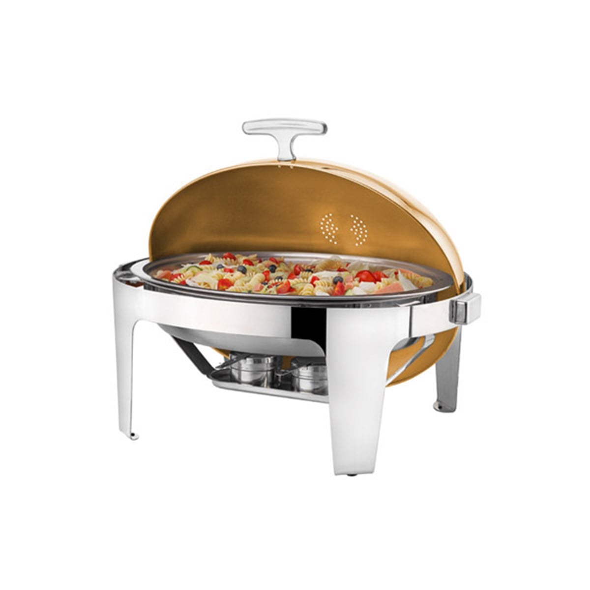 Deluxe Gold Oval Rolltop Cha.Dish Jel Yakıtlı