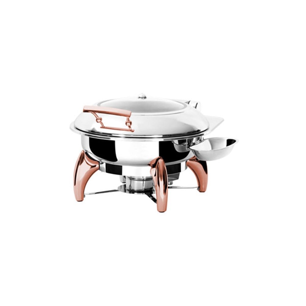 Exclusive Copper Yuvarlak Cha.Dish Jel Yakıtlı